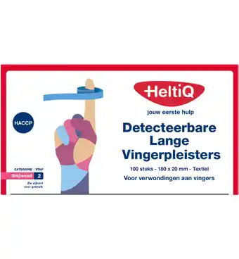 Drogisterij.net Heltiq detect vingerpleister lang textiel 180 x 20 (100st) aanbieding