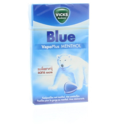 Drogisterij.net Vicks blue menthol suikervrij box (40g) aanbieding