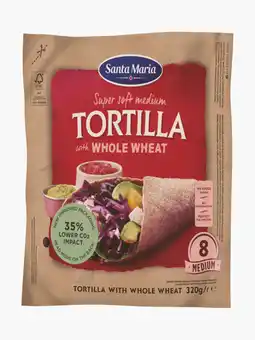 Flink Santa maria tortilla wraps volkoren medium 8st 320g aanbieding