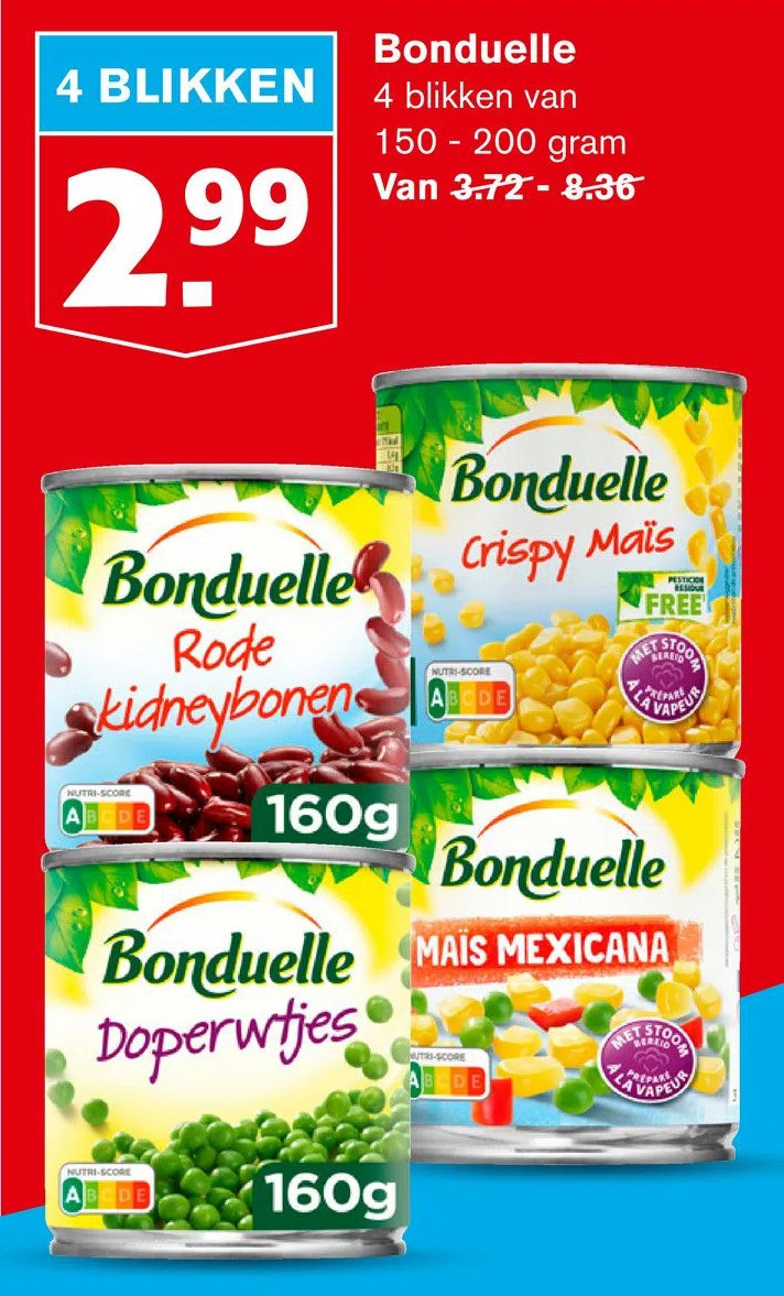Bonduelle aanbieding bij Hoogvliet