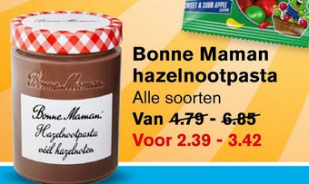 Hoogvliet Bonne maman hazelnootpasta aanbieding