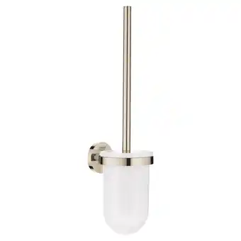 Sanitairwinkel.nl Grohe essentials closetborstelgarnituur met glazen inzet wandmontage nikkel aanbieding