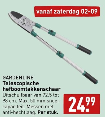 ALDI GARDENLINE Telescopische hefboomtakkenschaar aanbieding