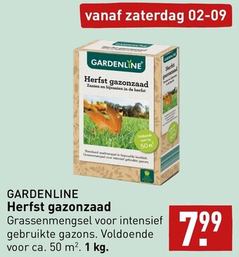 ALDI GARDENLINE Herfst gazonzaad aanbieding