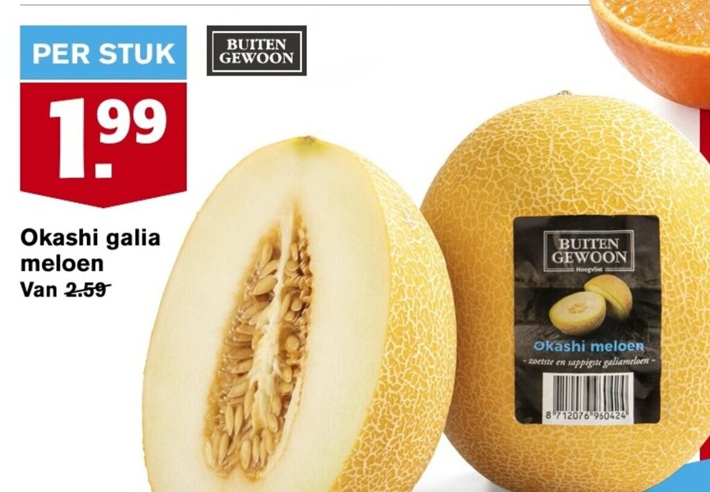 Okashi galia meloen aanbieding bij Hoogvliet