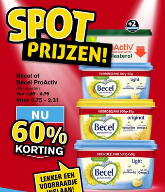 Hoogvliet Becel of Becel ProActiv aanbieding