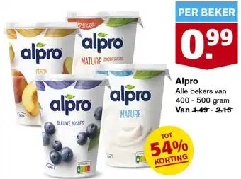 Hoogvliet Alpro 400-500g aanbieding