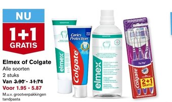 Hoogvliet Elmex of Colgate aanbieding