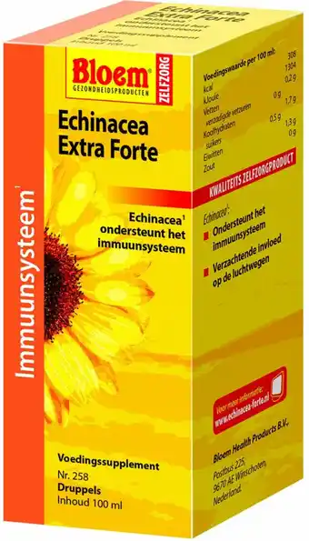 Bol.com Bloem echinacea extra forte druppels - 100 ml - voedingssupplement aanbieding