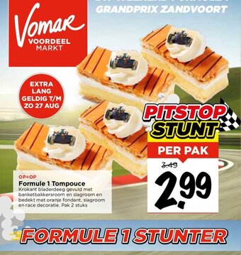 Vomar Voordeelmarkt Formule 1 Tompouce aanbieding