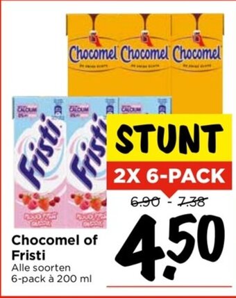 Vomar Voordeelmarkt Chocomel of Fristi Alle soorten 6-pack à 200 ml aanbieding