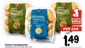 Vomar Voordeelmarkt Aardappelen Vastkokend of Kruimig. Zak 1 kilo aanbieding