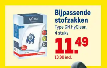 Makro Bijpassende stofzakken GN HyClean 4 st aanbieding