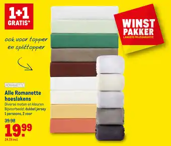 Makro Alle Romanette hoeslakens aanbieding