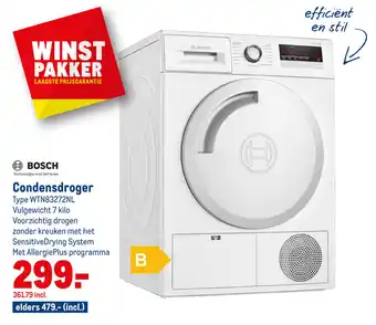 Makro Bosch Condensdroger  WTN83272NL aanbieding