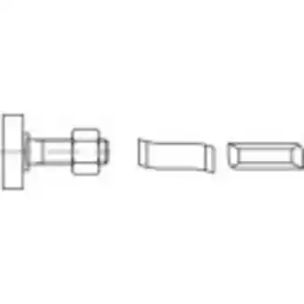 Conrad 161480 hamerkopbouten m16 30 mm staal galvanisch verzinkt 50 stuk(s) aanbieding