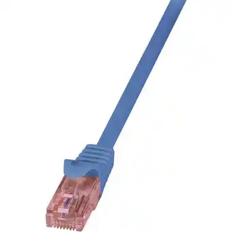 Conrad Logilink cq2096u rj45 netwerkkabel, patchkabel cat 6 u/utp 10.00 m blauw vlambestendig, snagless 1 stuk(s) aanbieding