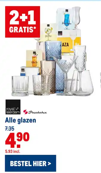 Makro Alle glazen 2+1 aanbieding