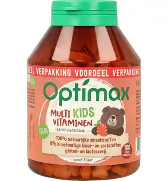 Drogisterij.net Optimax kinder multi aardbei (180kt) aanbieding