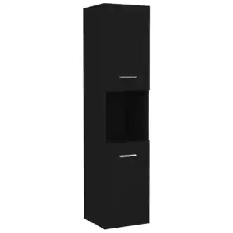 fonQ Vidaxl badkamerkast 30x30x130 cm bewerkt hout zwart aanbieding