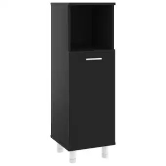 fonQ Vidaxl badkamerkast 30x30x95 cm spaanplaat zwart aanbieding