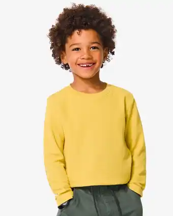 HEMA Hema kinder sweater wafel geel (geel) aanbieding