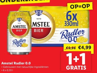 Lidl Amstel Radler 0.0 aanbieding