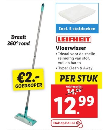 Lidl LEIFHEIT Vloerwisser aanbieding