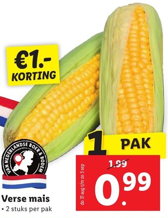 Lidl Verse mais • 2 stuks per pak aanbieding