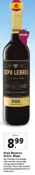 Lidl Gran Reserva D.O.C. Rioja 750ml aanbieding