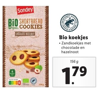 Lidl Bio koekjes 156g aanbieding