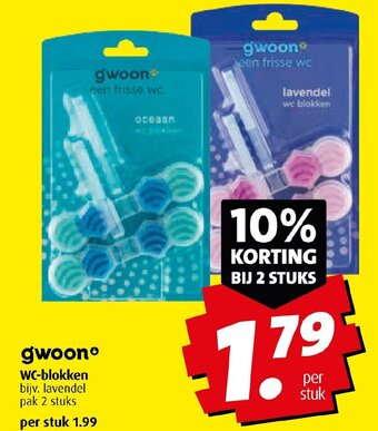 Boni WC-blokken bijv. lavendel pak 2 stuks aanbieding