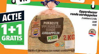 Poiesz Opperdoezer ronde aardappelen 2 zakken à 2 kilo aanbieding