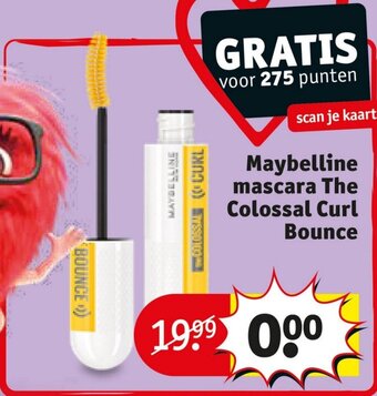 Kruidvat Maybelline mascara The Colossal Curl Bounce aanbieding