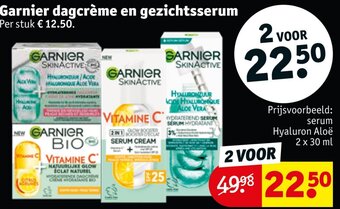Kruidvat Garnier dagcrème en gezichtsserum aanbieding
