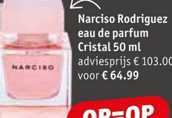 Kruidvat Narciso Rodriguez eau de parfum Cristal 50 ml aanbieding