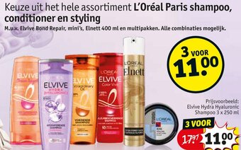 Kruidvat LOREAL PARIS Keuze uit het hele assortiment L'Oréal Paris shampoo, conditioner en styling aanbieding