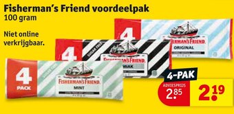 Kruidvat Fisherman's Friend voordeelpak 100 gram aanbieding