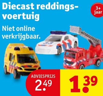 Kruidvat Diecast reddings-voertuig aanbieding