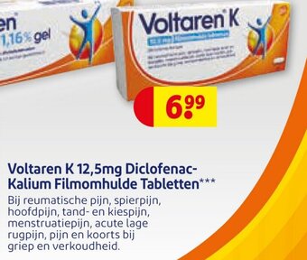Kruidvat Voltaren K 12,5mg Diclofenac-Kalium Filmomhulde Tabletten*** aanbieding