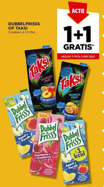 Jumbo DUBBELFRISSS OF TAKSI 2 pakken à 1,5 liter aanbieding