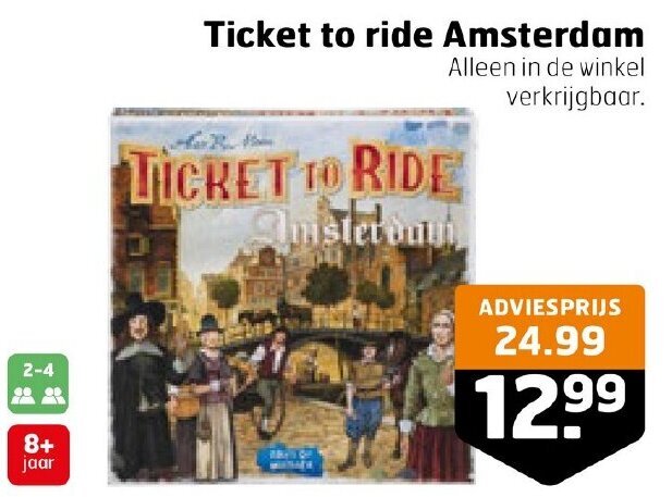 Ticket to ride Amsterdam aanbieding bij Trekpleister