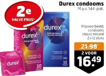 Trekpleister Durex condooms M.u.v. 144-pak. aanbieding