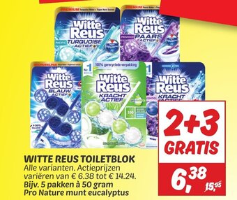 Dekamarkt WITTE REUS TOILETBLOK 5 pakken à 50 gram aanbieding