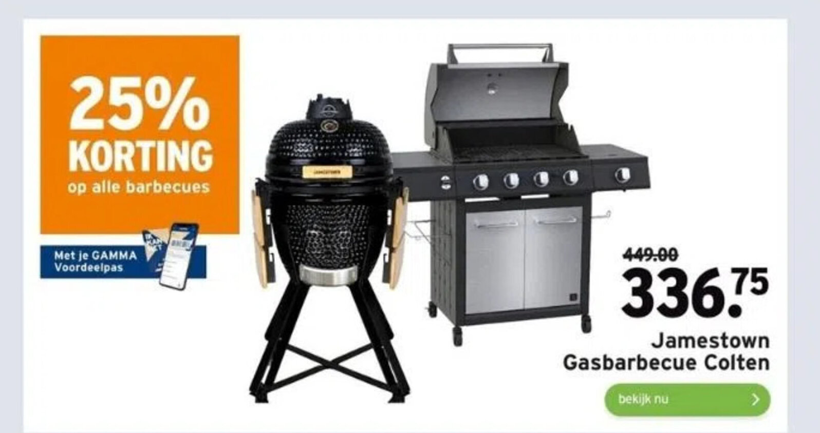 Jamestown Gasbarbecue Colten aanbieding bij GAMMA