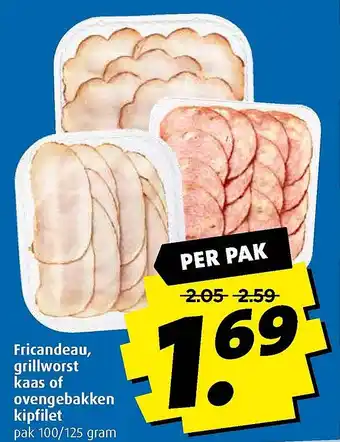 Boni Fricandeau, grillworst kaas of ovengebakken kipfilet aanbieding