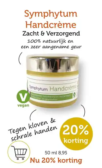 De Rode Pilaren Symphytum Handcrème aanbieding