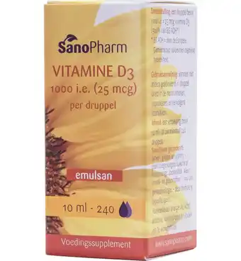 Drogisterij.net Sanopharm vitamine d3 1000ie emulsan (10ml) aanbieding