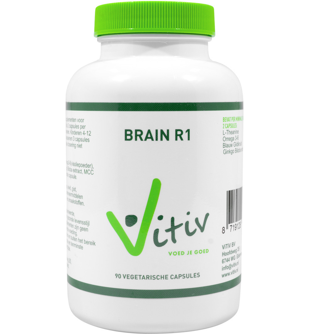 Vitiv brain r1 (ltheanine omega 36, glidkruid, ginkgo) (90vc