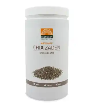 Drogisterij.net Mattisson absolute chia zaad raw (1000g) aanbieding